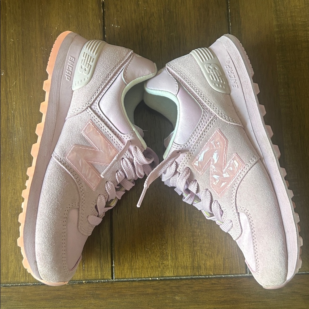 New Balance 574 Pink "Rose Quartz love" colorway with ENCAP midsole size 6.5 - Picture 3 of 10
